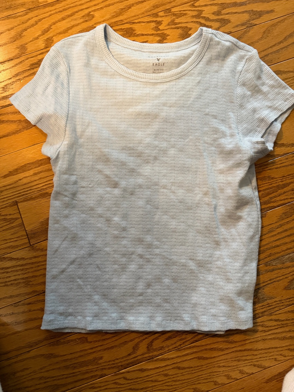 Women’s American Eagle  powder blue Waffle Knit Tee, XL